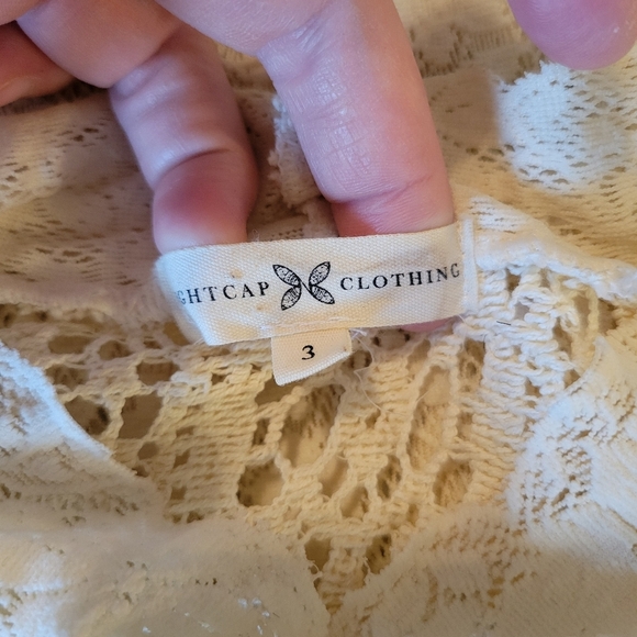 Nightcap Victorian Lace Long Sleeve Blouse Size 3 - Picture 4 of 12